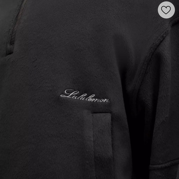 Lululemon NWT Plush Velour Oversized Half Zip Black. SOLD OUT - Picture 5 of 9